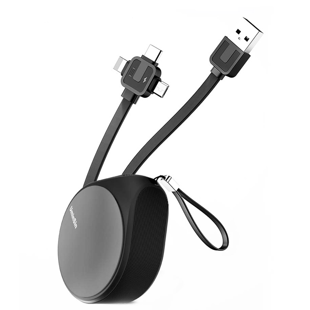 Trois gouttes d'eau-en-un Scaling Câble de chargement Micro USB Type C iPhone Foudre Accessoires pour téléphone portable