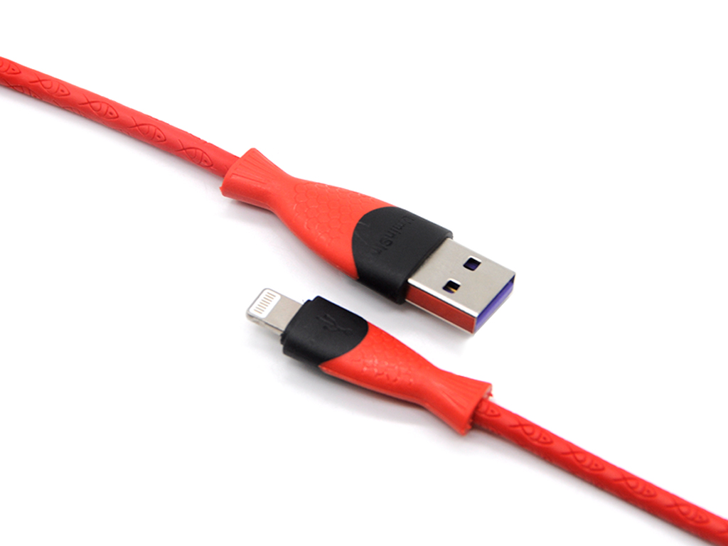 Double-couleur sirène conception 3A foudre câble USB recharge rapide