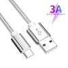 Nylon 3A Chargeur rapide Mobile Type C Câble de chargement pour Xiaomi Mi Câble USB C Type-C tressé 100cm